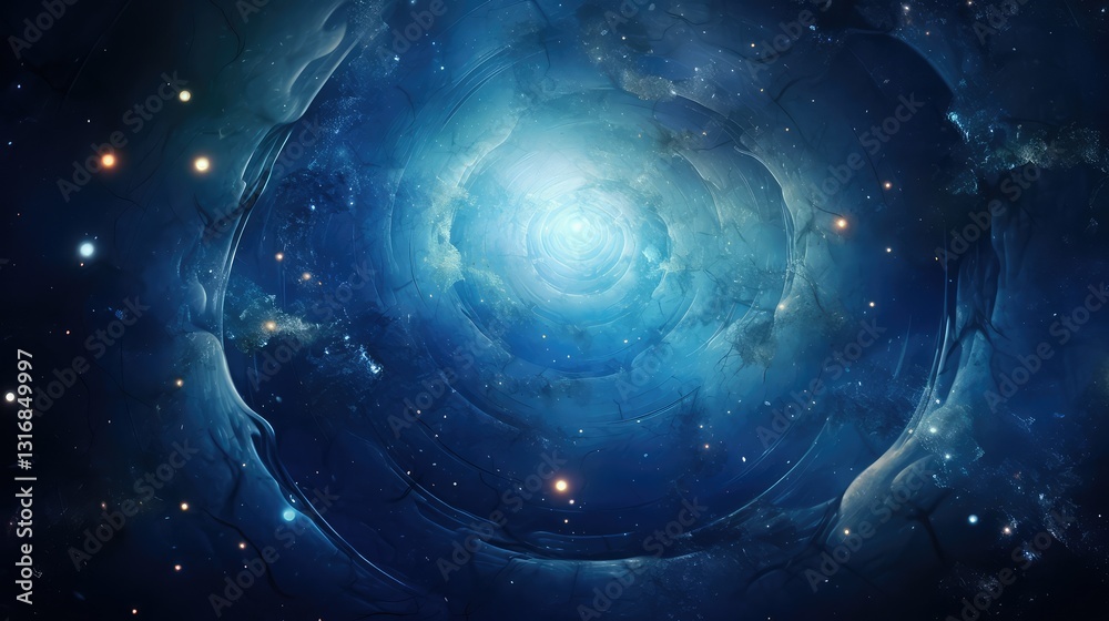 Obraz premium celestial dark blue abstract cell