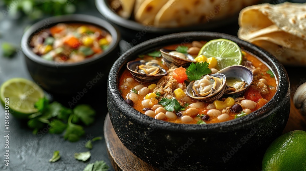 Hearty Clam Chowder with Tortilla Chips