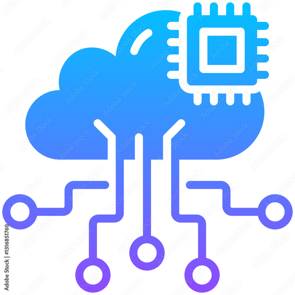 Obraz premium Cloud Computing Icon