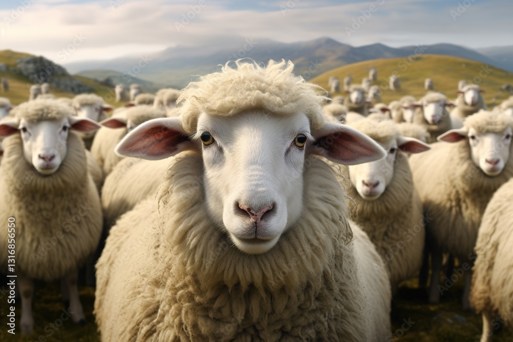 Obraz premium flock of sheep
