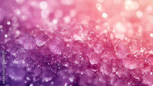 Obraz na płótnie Sparkling pink and purple crushed ice w salonie