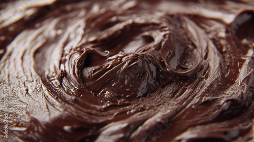 Obraz na płótnie Smooth melted chocolate swirl w salonie