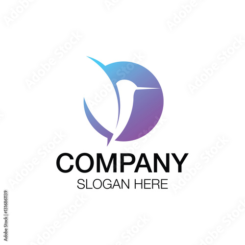 Modern High Tech Bird Logo Design For Agency