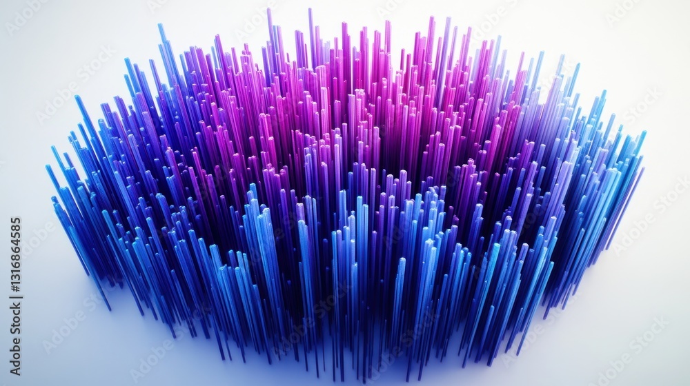 Abstract 3D rendering of vibrant blue and purple columns. Abstract 3D rendering of vibrant blue and purple columns.