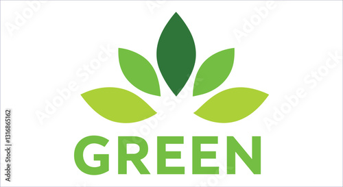 Green leaf nature logo vector design. Green leaf logo vector for eco-friendly, organic, and nature companies. Modern green leaf logo for organic and natural brands. Vector nature logo with green leave