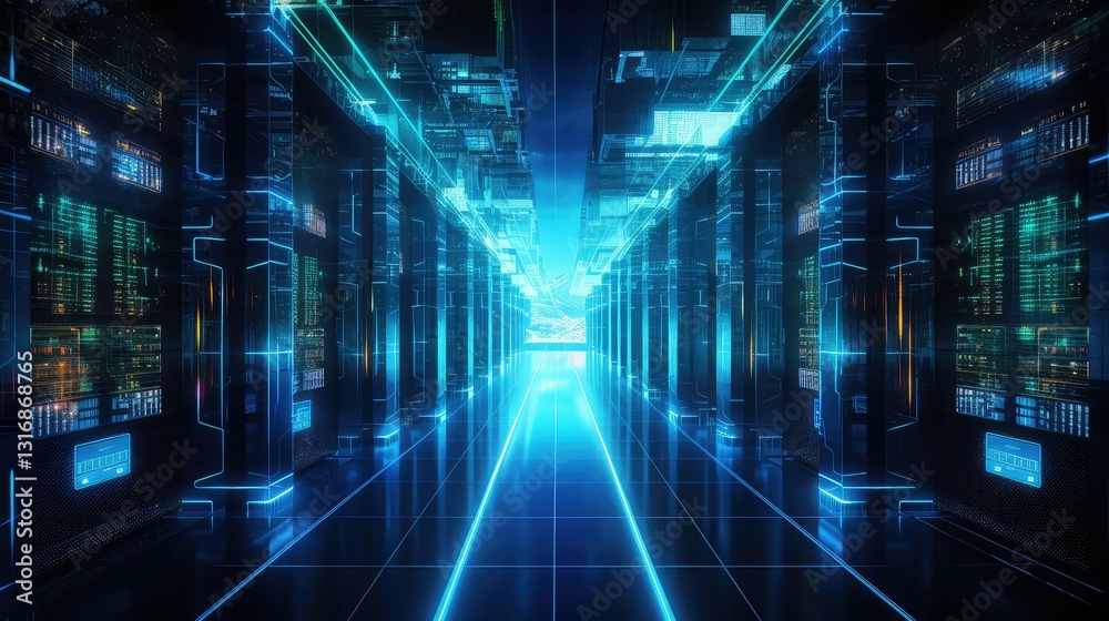 Fototapeta premium digital technology background data