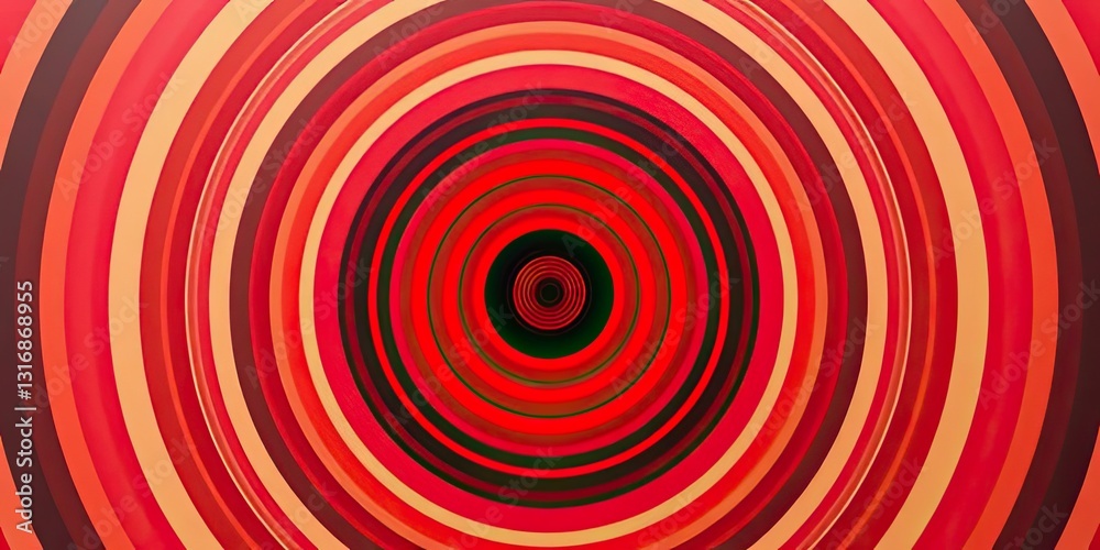 Abstract Red and Black Concentric Circles Background Design Abstract Red and Black Concentric Circles Background Design