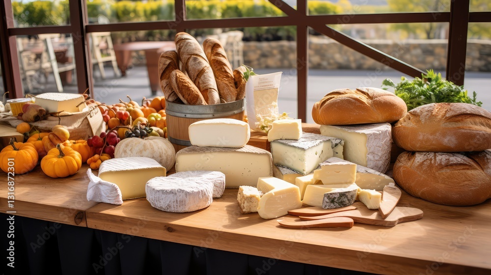 Fototapeta premium variety farmers market table