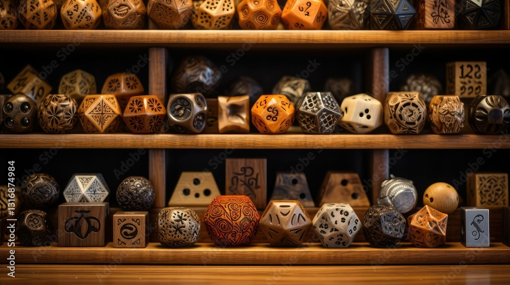 Fototapeta premium display wooden dice