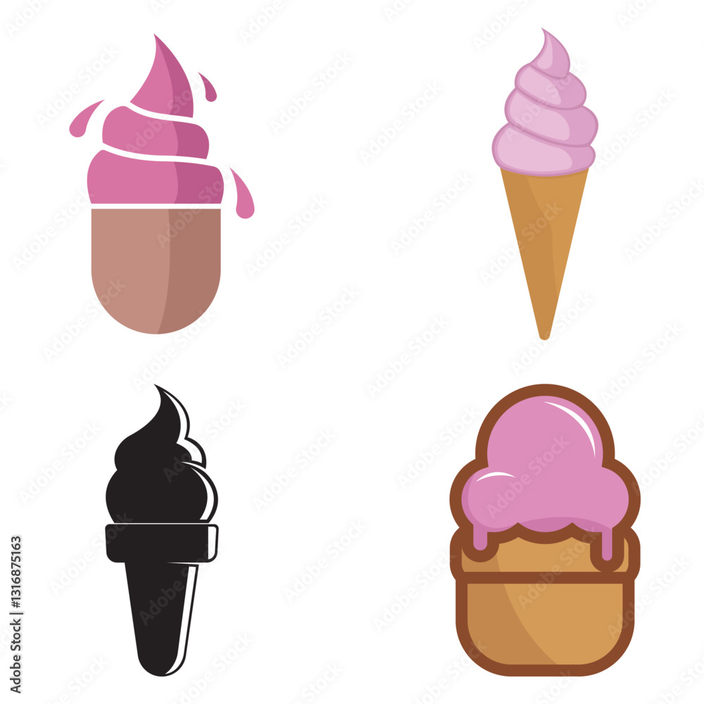 Ice cream illustration vector design Ice cream illustration vector design