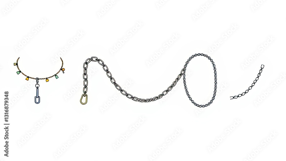 Metal Chains Necklace Jewelry Links Accessory Hardware Decoration Design Pattern Texture Ornament Metal Chains Necklace Jewelry Links Accessory Hardware Decoration Design Pattern Texture Ornament