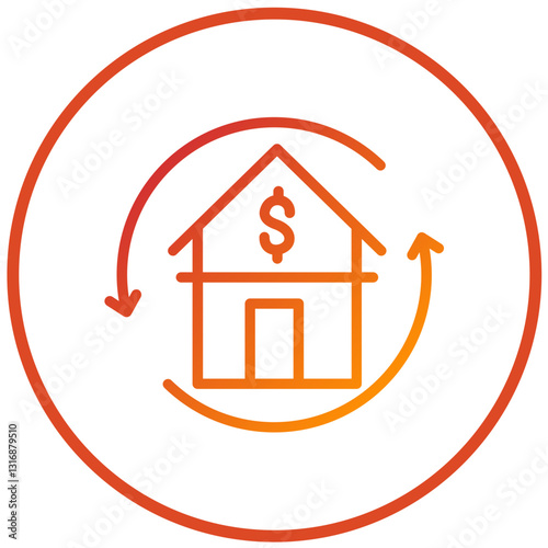 Vector Design Refinance Icon Style