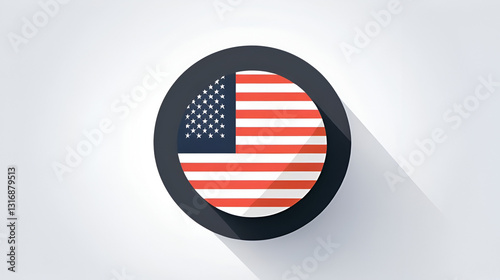 A unique design icon of flag