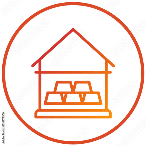 Vector Design Gold Ingots Icon Style