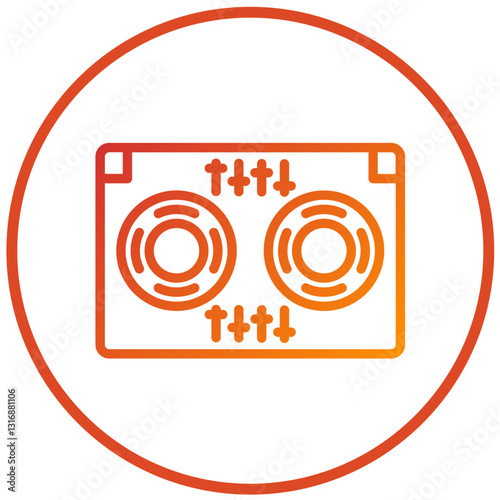 Vector Design DJ Icon Style