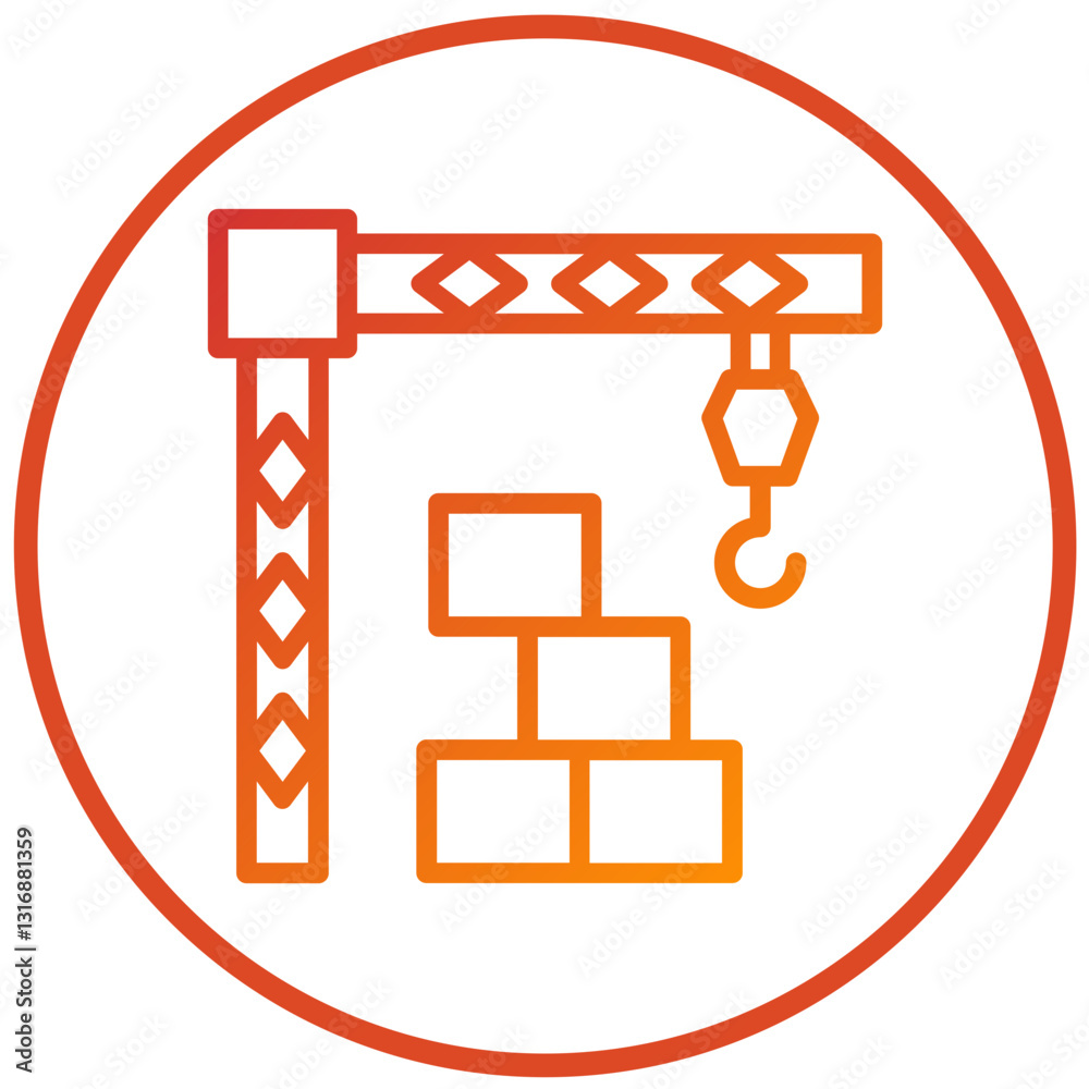 Vector Design Crane Icon Style Vector Design Crane Icon Style