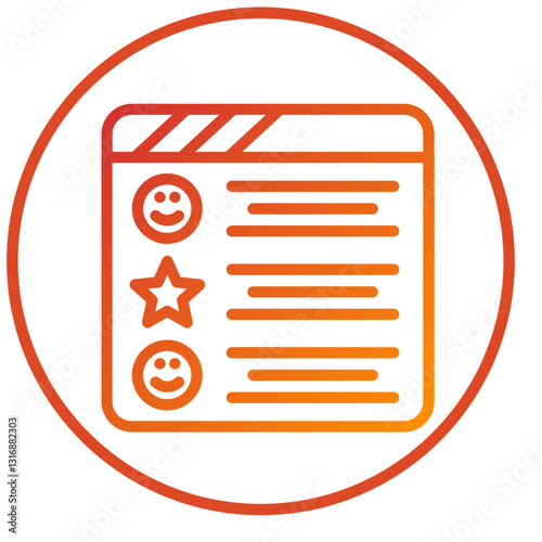 Vector Design Positive Review Icon Style
