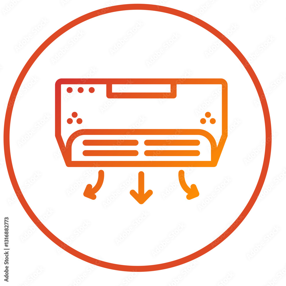 Vector Design Air Conditioner Icon Style Vector Design Air Conditioner Icon Style