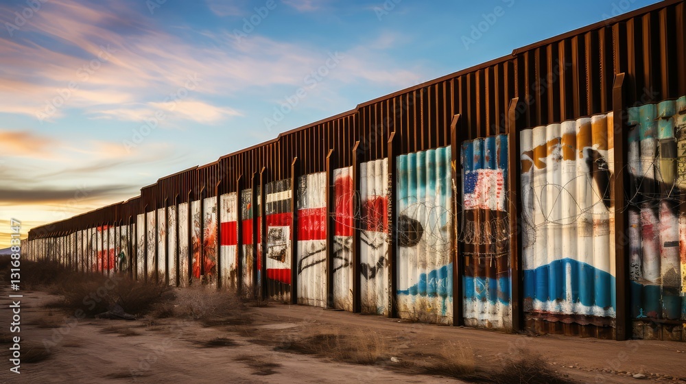 Naklejka premium resistance boarder wall