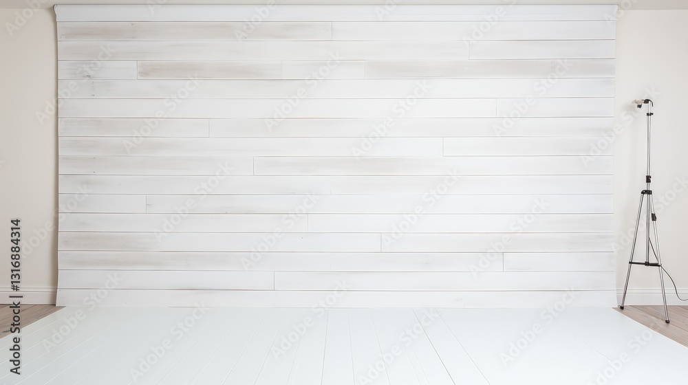 Fototapeta premium finish white wood back