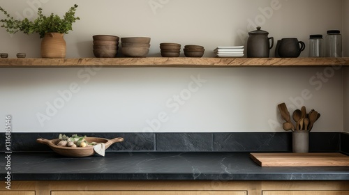 kitchen black countertop