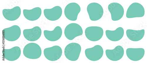 set of black vector abstract fluid liquid shapes offer speech bubble