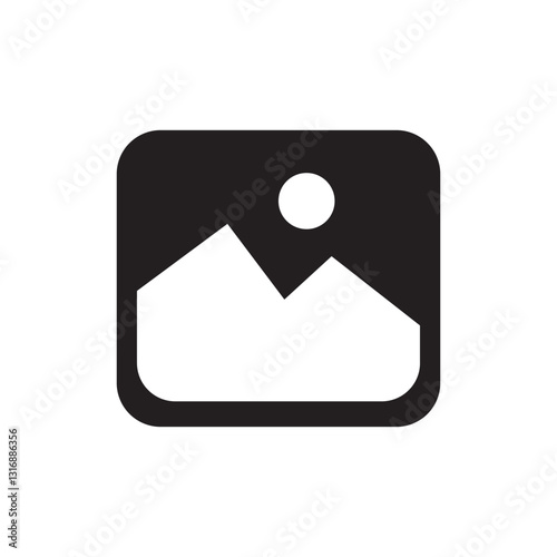 No image available icon. vector flat black simple trendy style illustration for web and app. vector.