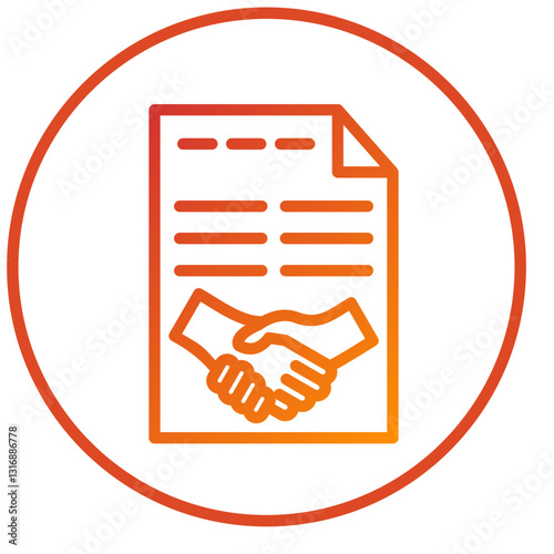 Vector Design Agreement Icon Style