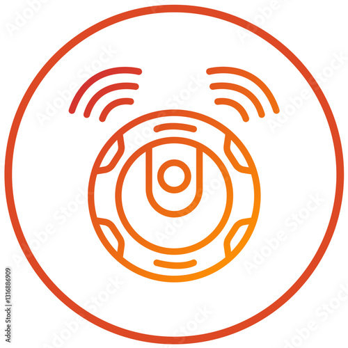 Vector Design Robotic Vaccum Icon Style