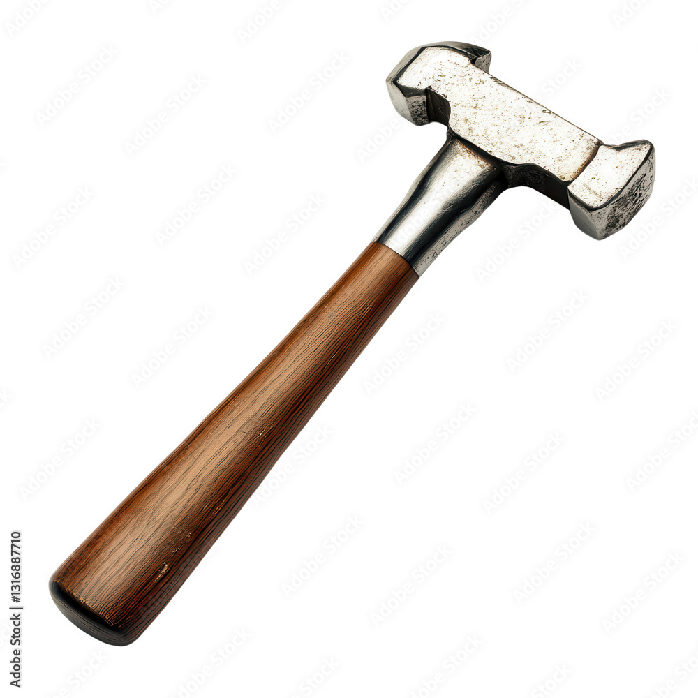 The Craftsman's Tool: An image showcases a robust hammer featuring a wooden handle and a metallic head, a testament to craftsmanship and construction. The Craftsman's Tool: An image showcases a robust hammer featuring a wooden handle and a metallic head, a testament to craftsmanship and construction.