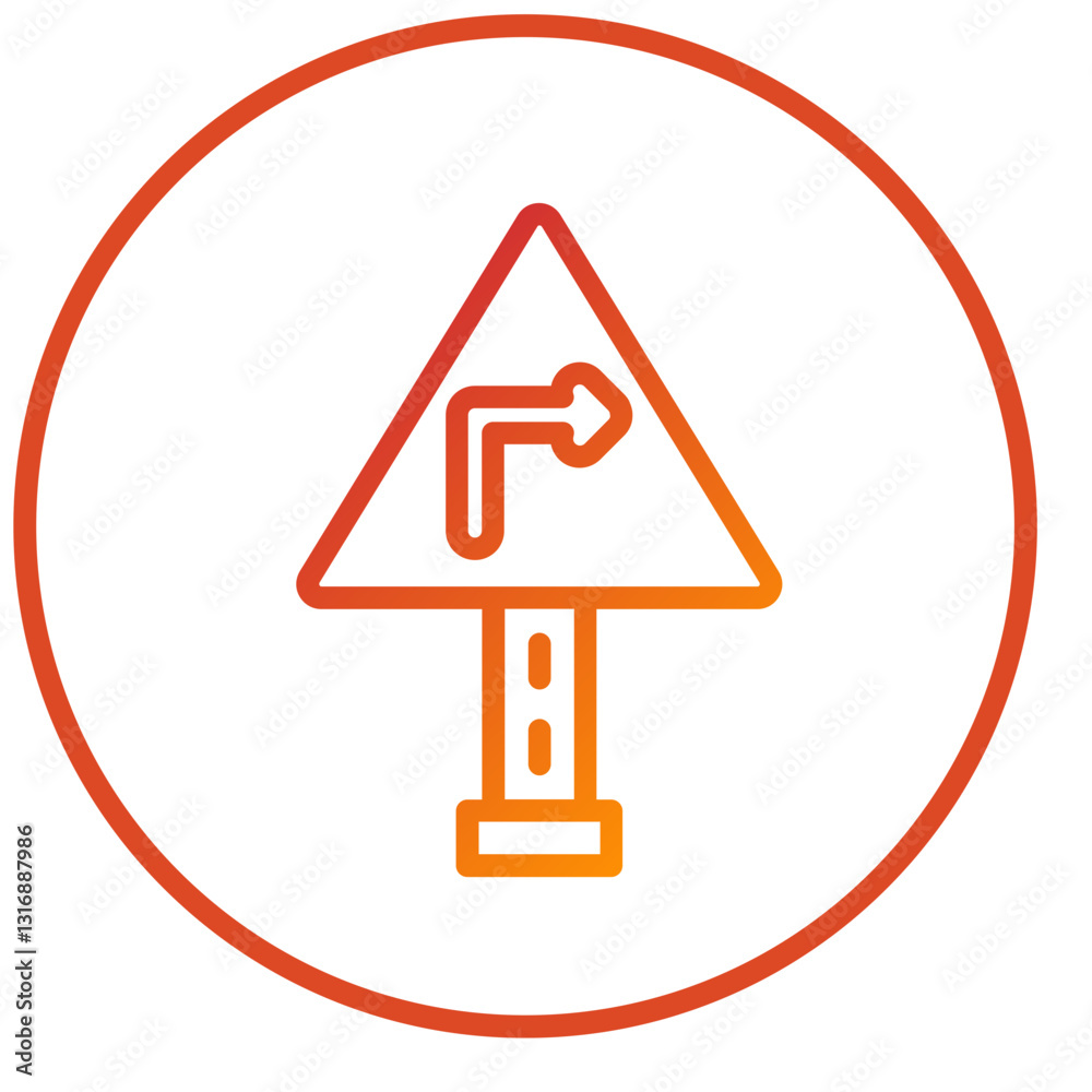 Vector Design Turn Right Icon Style Vector Design Turn Right Icon Style