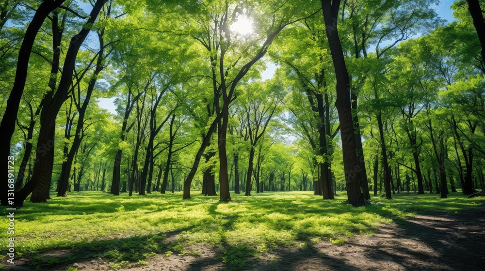 green trees with blue sky green trees with blue sky