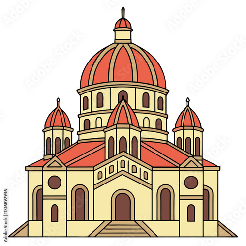 vector illustration of church
