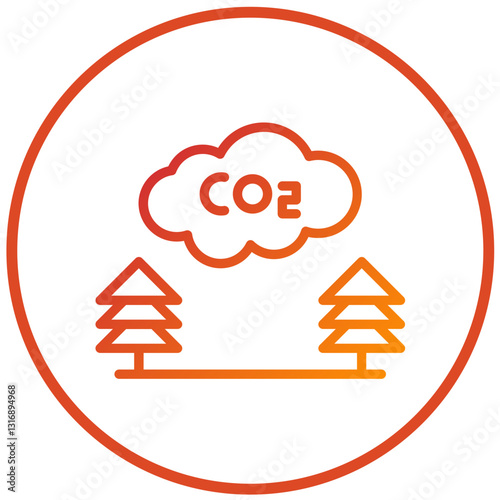 Carbon Offset Vector Design Icon Style