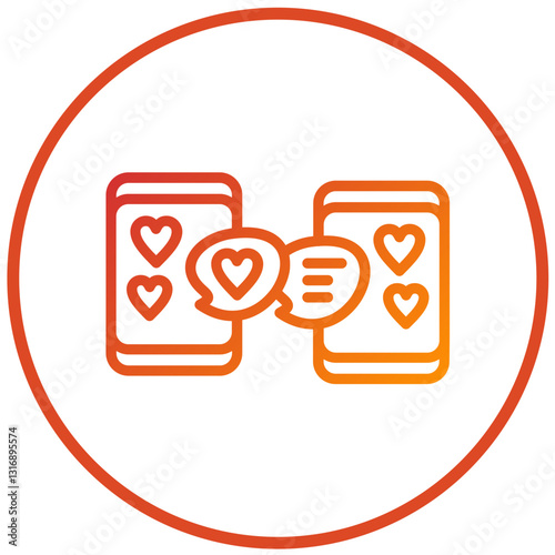 Online Dating Vector Design Icon Style
