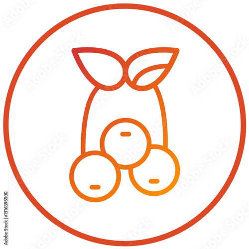 Blueberries Vector Design Icon Style