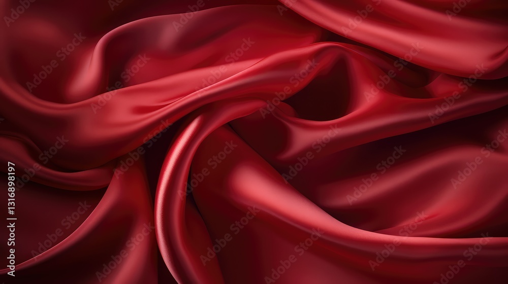 Obraz premium shiny red fabric background