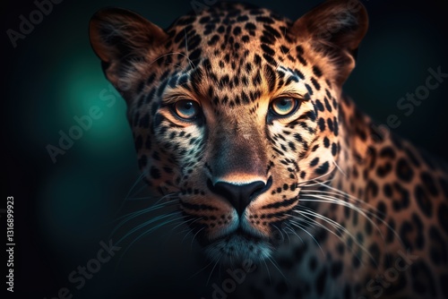 close up portrait of a leopard