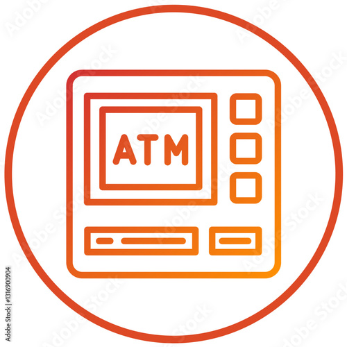 Vector Design ATM Icon Style