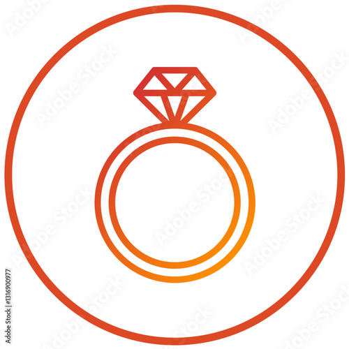 Vector Design Diamond Ring Icon Style