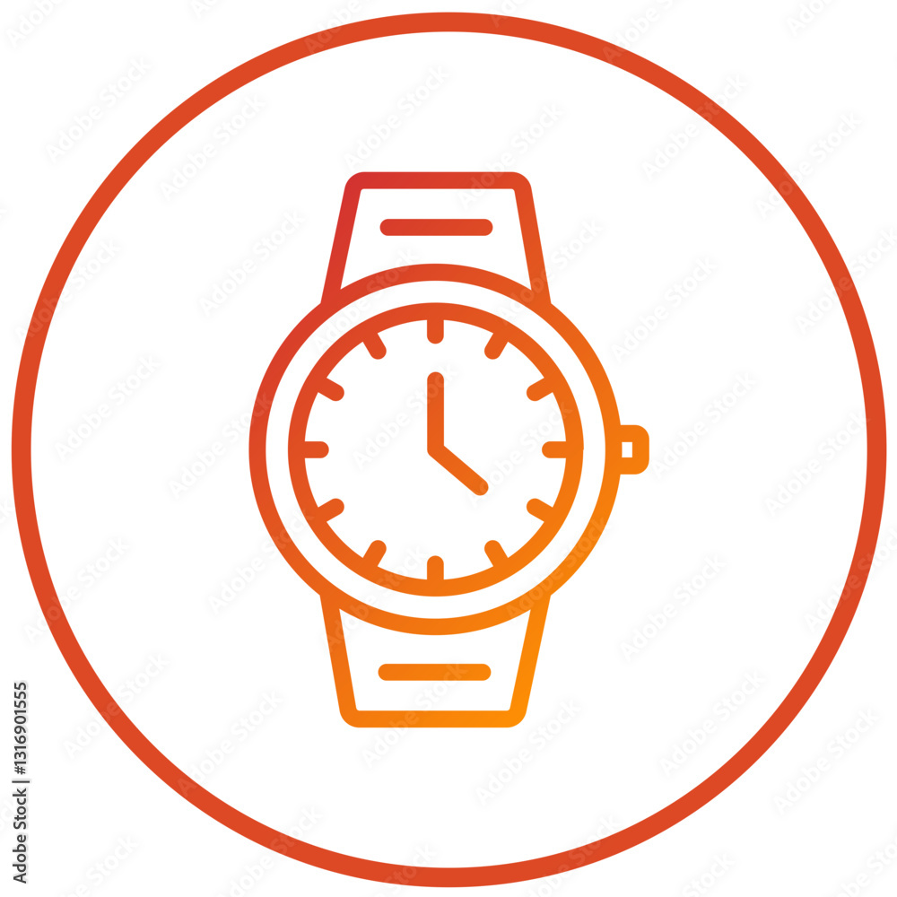 Vector Design Wristwatch Icon Style Vector Design Wristwatch Icon Style