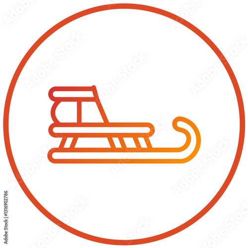Vector Design Sled Icon Style