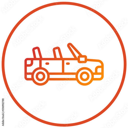Vector Design Convertible Car Icon Style