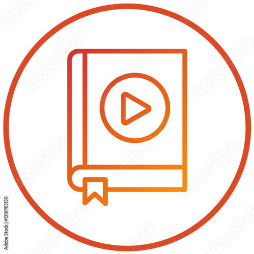 Vector Design Audiobook Icon Style