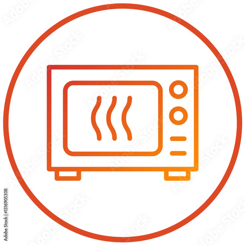 Vector Design Microwave Oven Icon Style