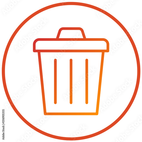 Vector Design Trash Can Icon Style