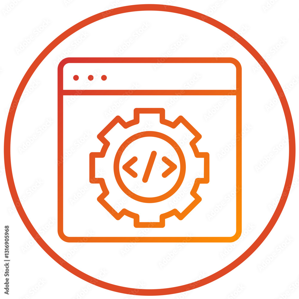 Vector Design Code Settings Icon Style Vector Design Code Settings Icon Style