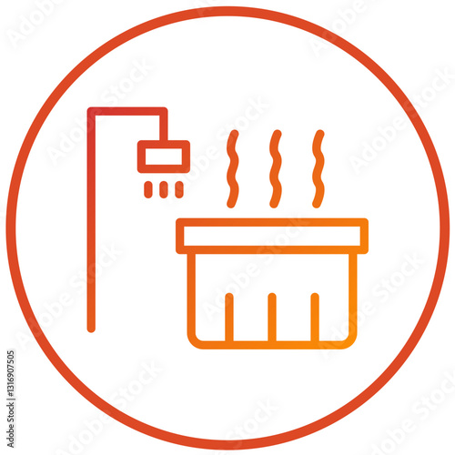 Vector Design Hot Tub Icon Style