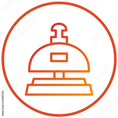 Vector Design Reception Bell Icon Style