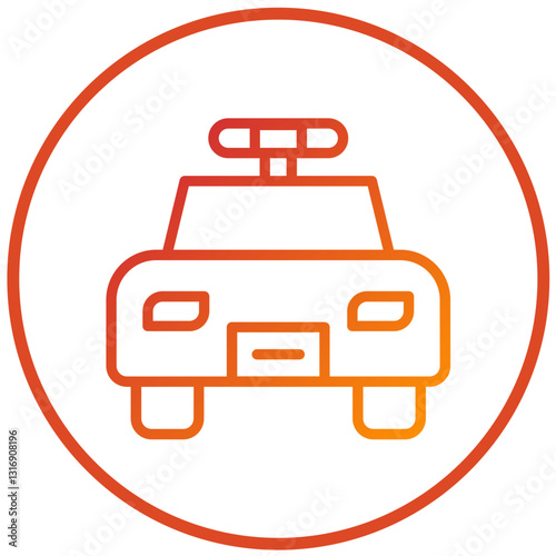 Vector Design Police Car Icon Style